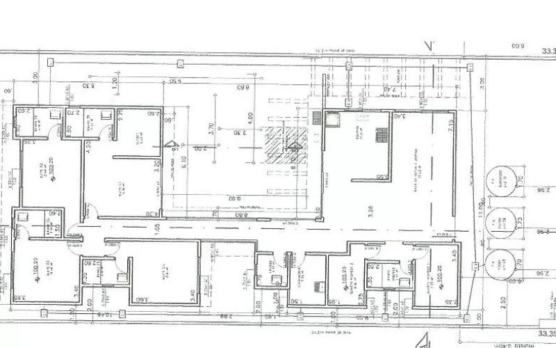 Planta de arquitetura de edifício residencial.